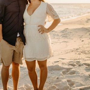 Short White Lace Dress